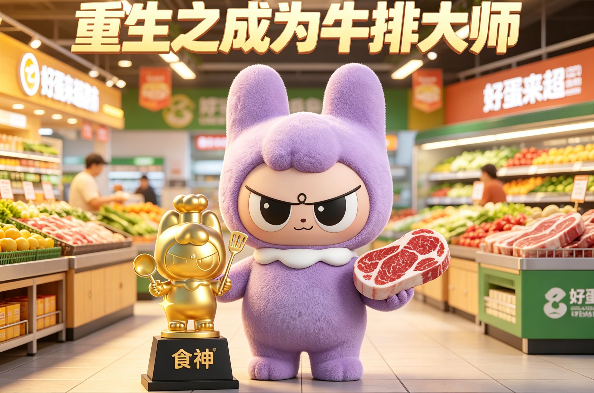 完美牛排一次